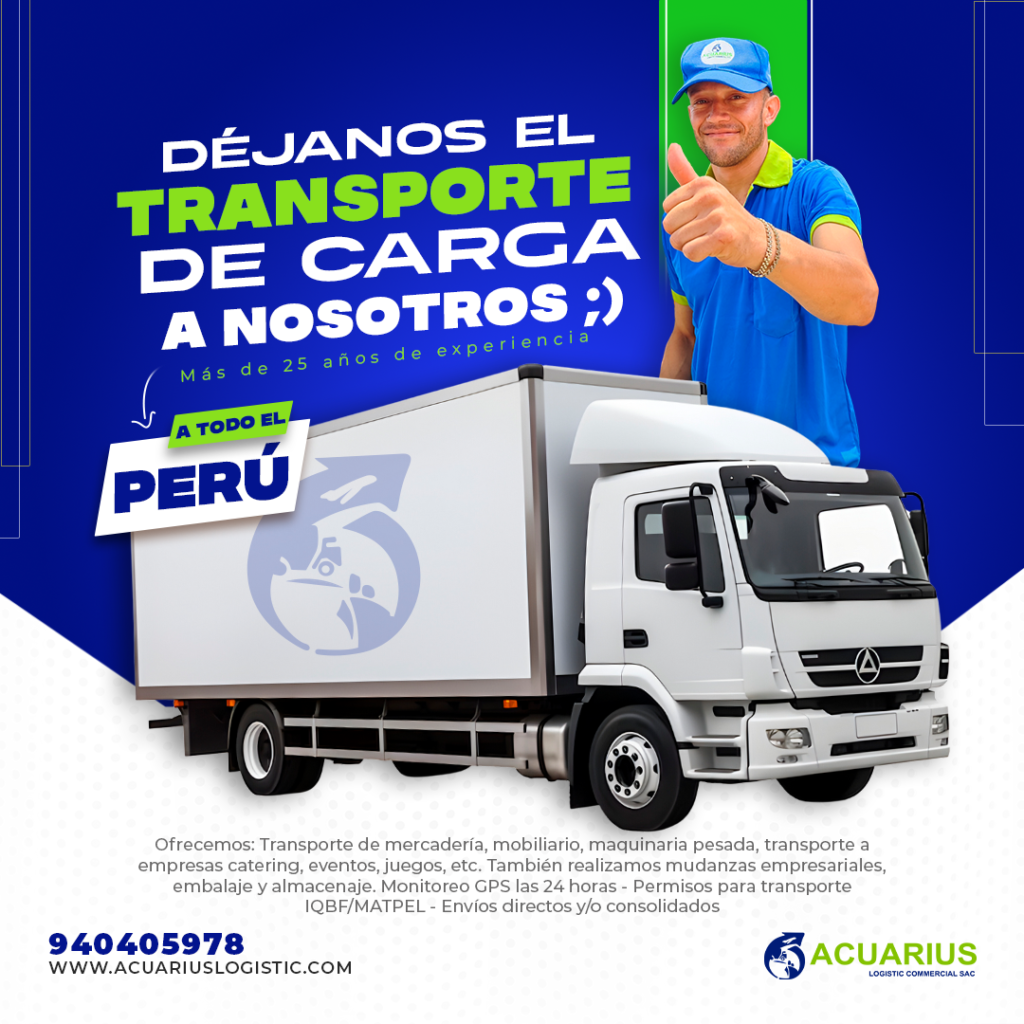 Transporte de Carga Local y Nacional de Acuarius Logistic